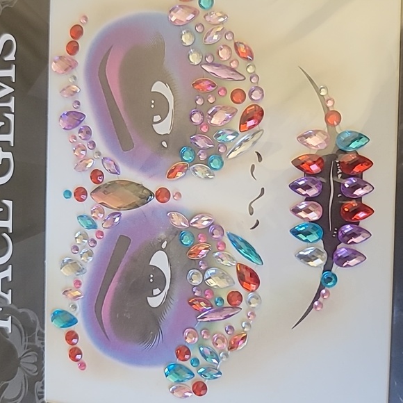 Face Gems 3D Crystal Colorful Acrylic Rhinestone Sticker Reuseable Decorations 1 - Picture 3 of 4